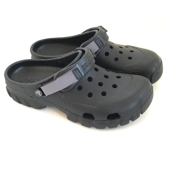 CROCS Clogs Off-road Sport Clog Black Men’s Size 10 Women’s Size 12 NWOT - Picture 1 of 16